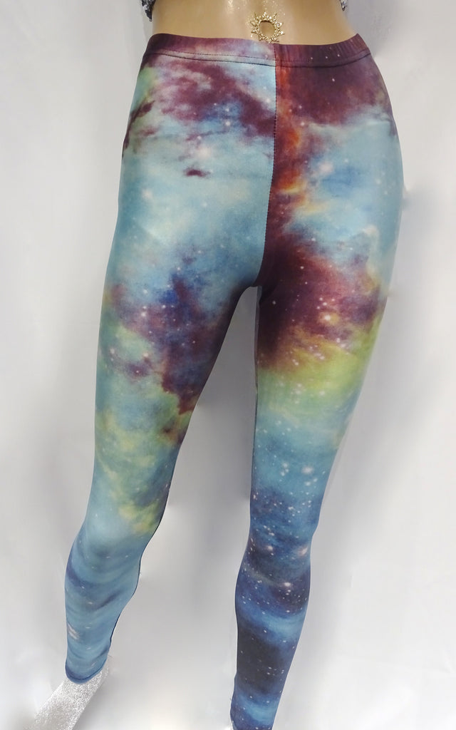 AVIA Cosmic Galaxy Print leggings with pockets size M (8-10