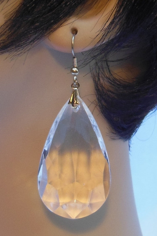 Teardrop Denim & Glass Pearl Cuelga Pendientes (D002), Mezclilla, No es una  piedra preciosa